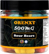 Organic Sour Bear  Gummies  | Made in USA | Omega 3 6 9 & Vitamin E Infused |  Gluten Free