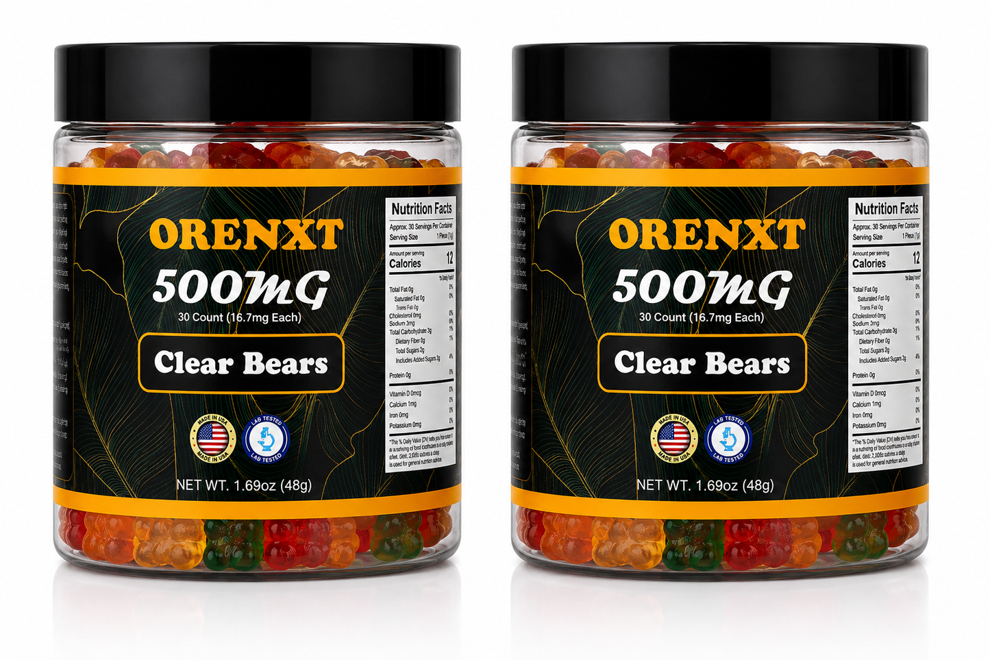 ORENXT Clear Bear Gummies - 2-Pack Bundle Save 10%