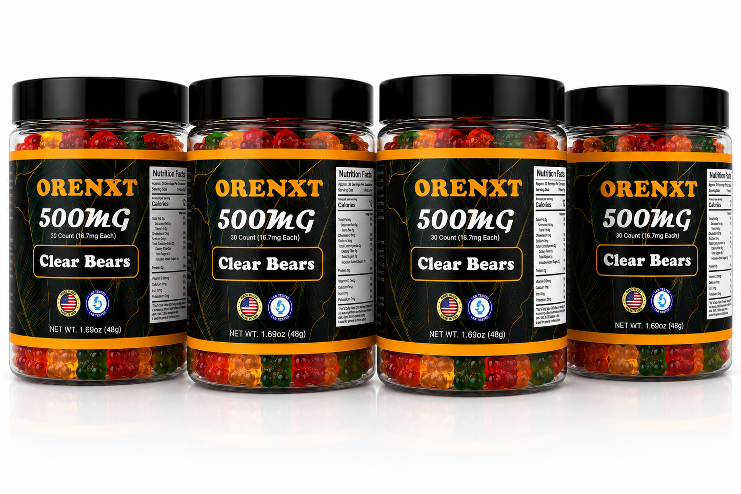 ORENXT Clear Bear Gummies - 4-Pack Bundle Save 30% Family Size