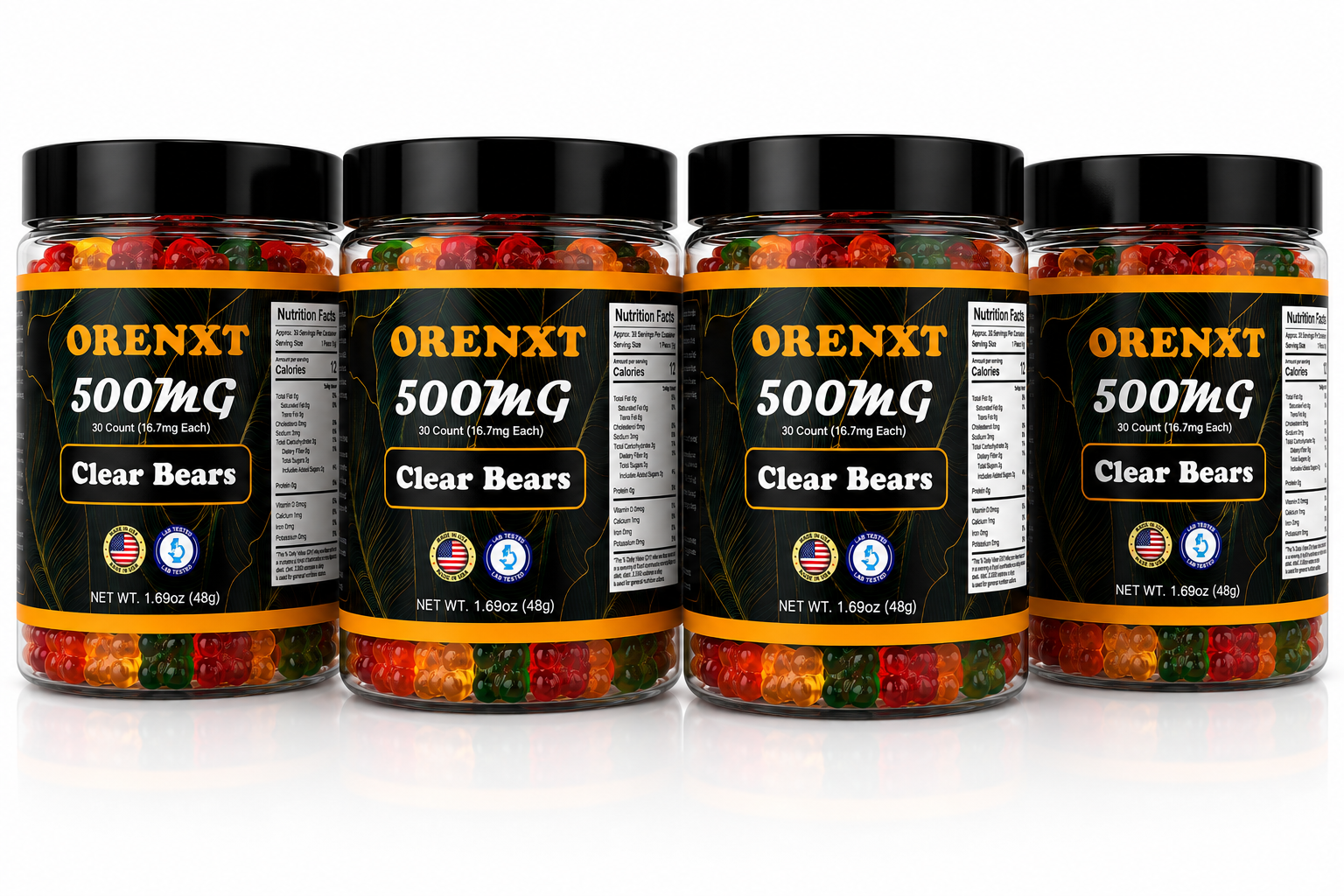 ORENXT Clear Bear Gummies - 4-Pack Bundle Save 30% Family Size