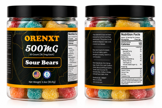 ORENXT Sour Bear Gummies - 2-Pack Bundle Save 10%